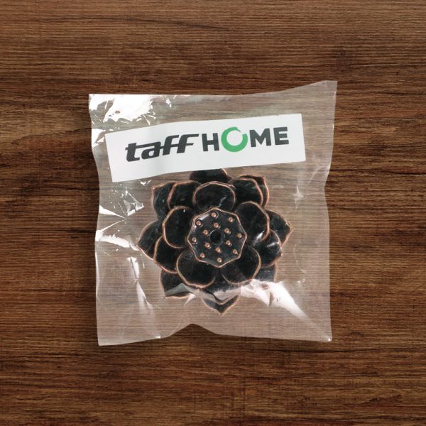 TaffHOME Tempat Dupa Double Lotus Mini Incense Holder Zinc Alloy - YJ-B1