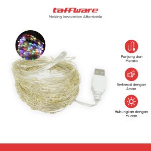 TaffLED Lampu Hias LED String Lights Multifunctional 100 Light 10M - X-100