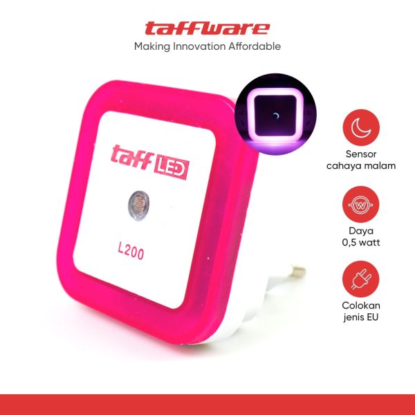 TaffLED Lampu Tidur LED Sensor Cahaya EU Plug