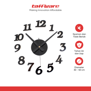 Taffware Jam Dinding DIY Giant Wall Clock Quartz 30-50cm - DIY-03