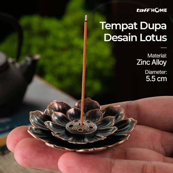 TaffHOME Tempat Dupa Incense Stick Holder Desain Lotus - YN002