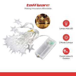 TaffLED Lampu Hias String Lights Star Shape Waterproof 20 LED 3M - G23