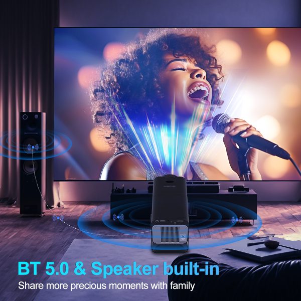 Taffware Proyektor Mini Portable Android 11 WiFi Bluetooth 1080P - HY320