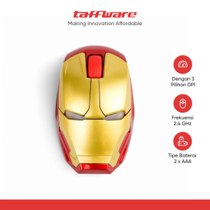 Taffware Mouse Wireless Optical Iron Man 2.4 Ghz - GFSK-M8 - Golden