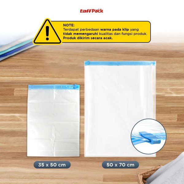 TaffPACK Kantong Plastik Vacuum Sealer Storage Bag 5 PCS - ZKD002