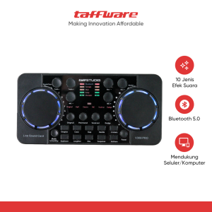 TaffSTUDIO Audio Bluetooth USB External Soundcard Live Microphone - V300 Pro