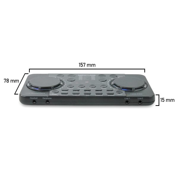 TaffSTUDIO Audio Bluetooth USB External Soundcard Live Microphone - V300 Pro