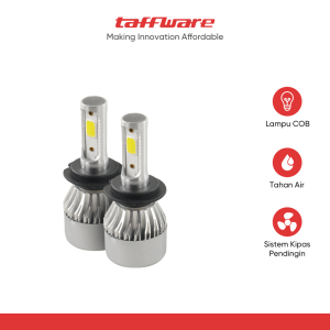 TaffLED Lampu Depan Mobil LED COB Headlamp 8000 Lumens IP65 Cool White - S2
