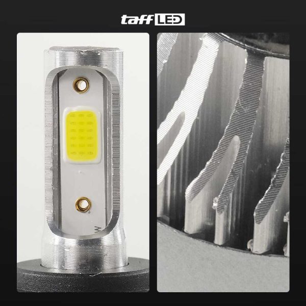 TaffLED Lampu Depan Mobil LED COB Headlamp 8000 Lumens IP65 Cool White - S2