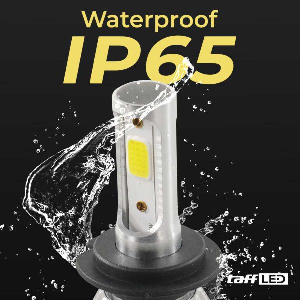 TaffLED Lampu Depan Mobil LED COB Headlamp 8000 Lumens IP65 Cool White - S2