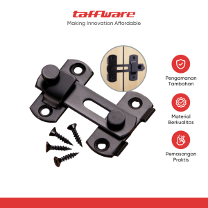 TaffHOME Grendel Kait Pintu Geser Kunci Sliding Door Latch Steel - B100