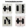 TaffHOME Grendel Kait Pintu Geser Kunci Sliding Door Latch Steel - B100