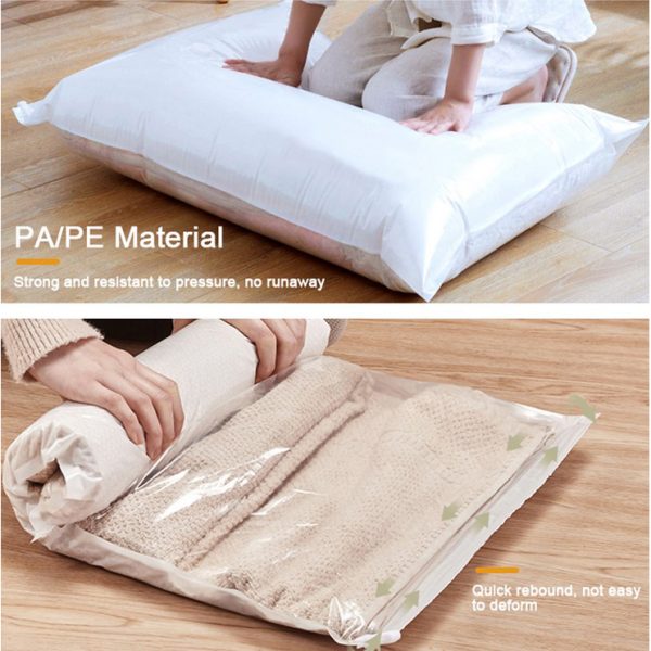 TaffPACK Kantong Plastik Pakaian Vacuum Bag 10PCS with Hand Pump - SN11