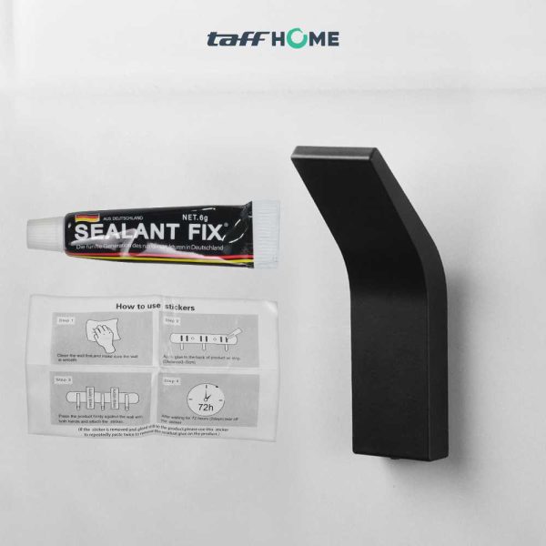 TaffHOME Gantungan Dinding Bathroom Wall Hook Hanger Space Aluminium - SH015