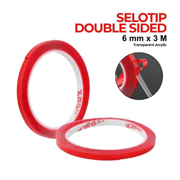 TaffPACK Selotip Double Tape Transparent Acrylic 3M - HL878