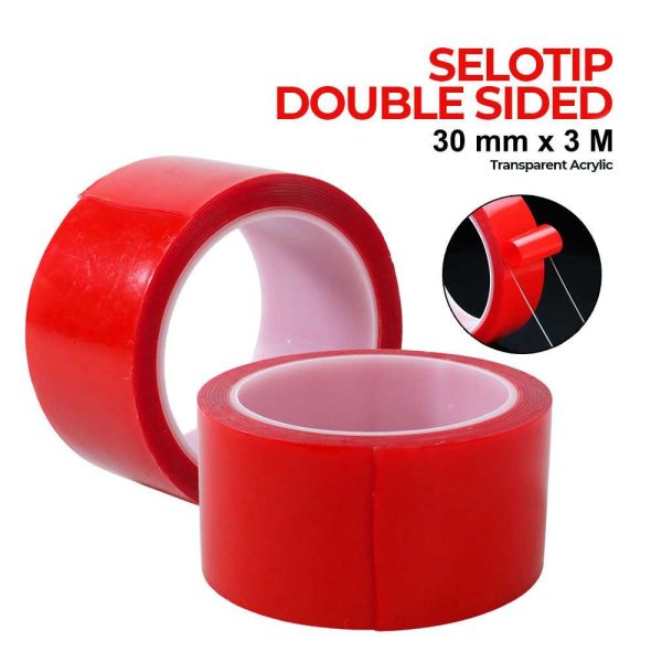 TaffPACK Selotip Double Tape Transparent Acrylic 3M - HL878