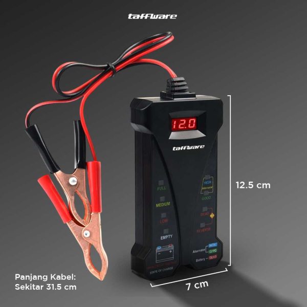 Taffware Tester Baterai Digital Voltmeter Analyzer 12V - CNBJ-805