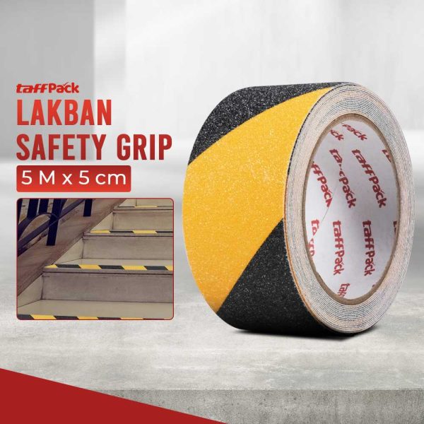 TaffPACK Lakban Tape Safety Grip Anti Slip Strong Traction Size 5 m x 5 cm