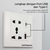 Taffware Stop Kontak Dinding UK 2 Port USB Type C Socket - DZ-BLCX-11