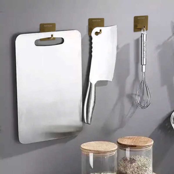 TaffHOME Gantungan Dinding Adhesive Wall Hook Stainless Steel - Z12