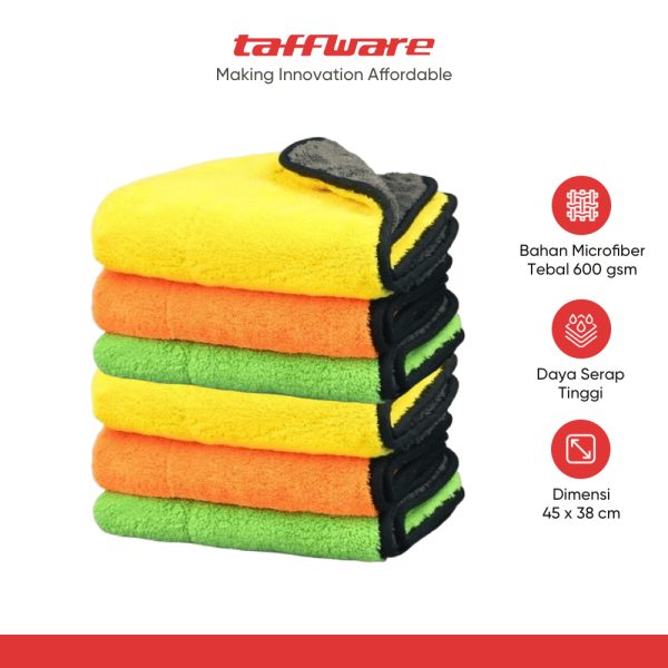 TaffHOME Kain Lap Handuk Microfiber 800gsm 45 x 38 cm
