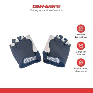TaffSPORT Sarung Tangan Half Finger Sepeda Gym Size L