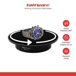 TaffSTUDIO Alas Putar Fotografi Suede Rotating 360 Turntable 20cm - QM104712