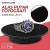 TaffSTUDIO Alas Putar Fotografi Suede Rotating 360 Turntable 20cm - QM104712