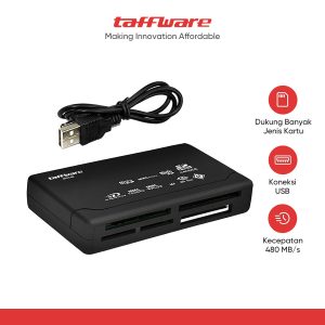 Taffware Card Reader 5in1 USB 2.0 USB Hub MicroSD MMC SD SDHC XD Card - SHTC-08