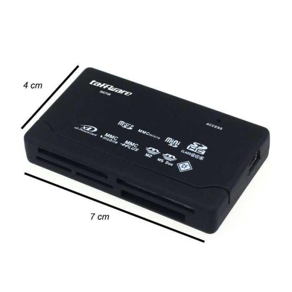 Taffware Card Reader 5in1 USB 2.0 USB Hub MicroSD MMC SD SDHC XD Card - SHTC-08