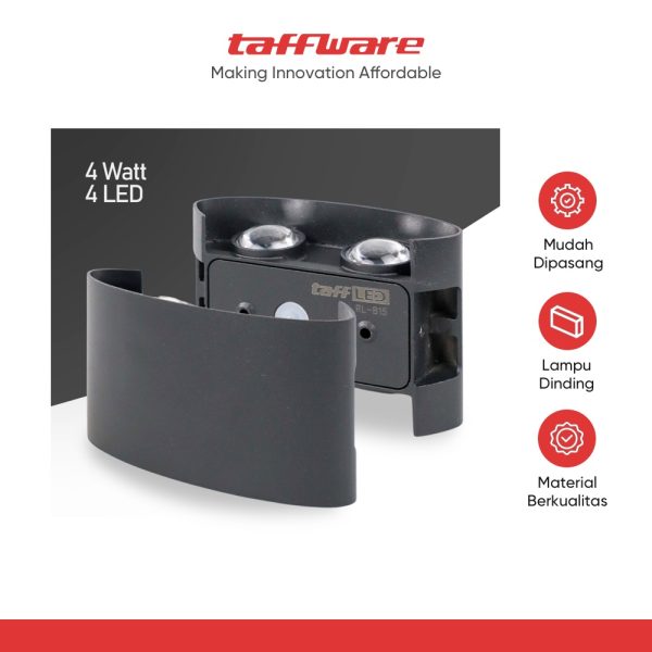 TaffLED Lampu Hias Dinding LED Aluminium 4W 4 LED Cool White - RL-B15