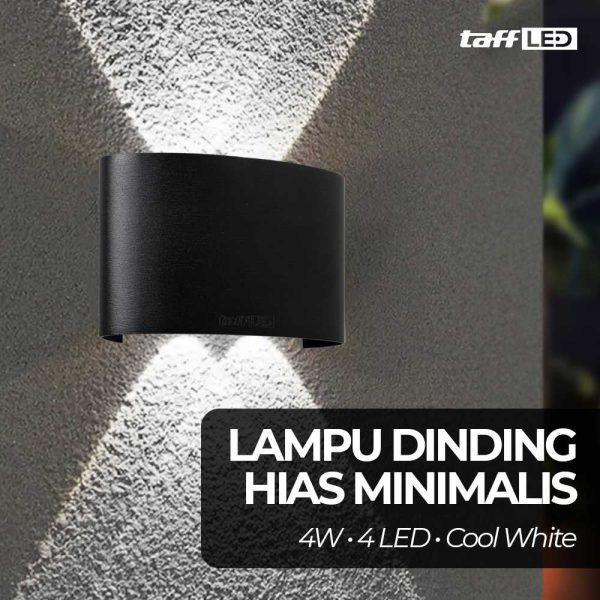 TaffLED Lampu Hias Dinding LED Aluminium 4W 4 LED Cool White - RL-B15