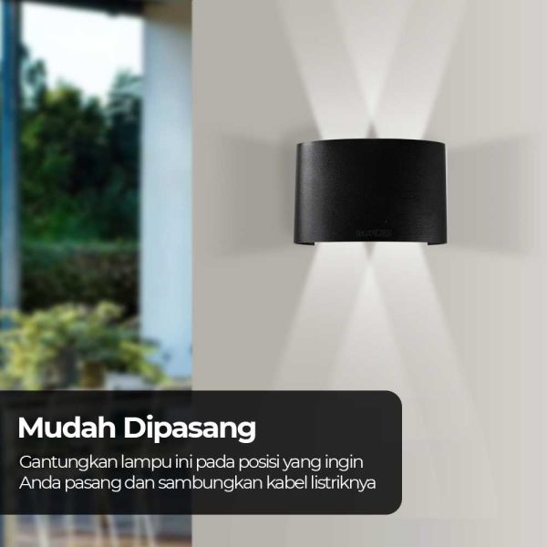 TaffLED Lampu Hias Dinding LED Aluminium 4W 4 LED Cool White - RL-B15