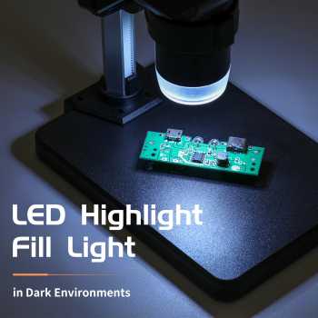 Taffware Mikroskop Digital 10 MP Pembesaran 1000X 5.5 Inch LED Display - G5