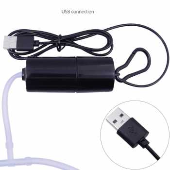Taffware Aerator Aquarium USB Portable Silent Split Double Stone 5V 1W - SL2P