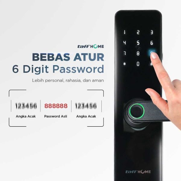 TaffHOME Smart Door Lock Password Fingerprint Card - H1-XG