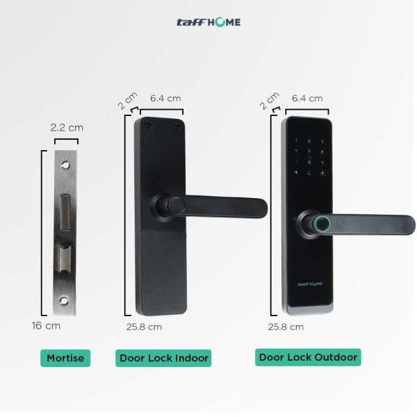 TaffHOME Smart Door Lock Password Fingerprint Card - H1-XG