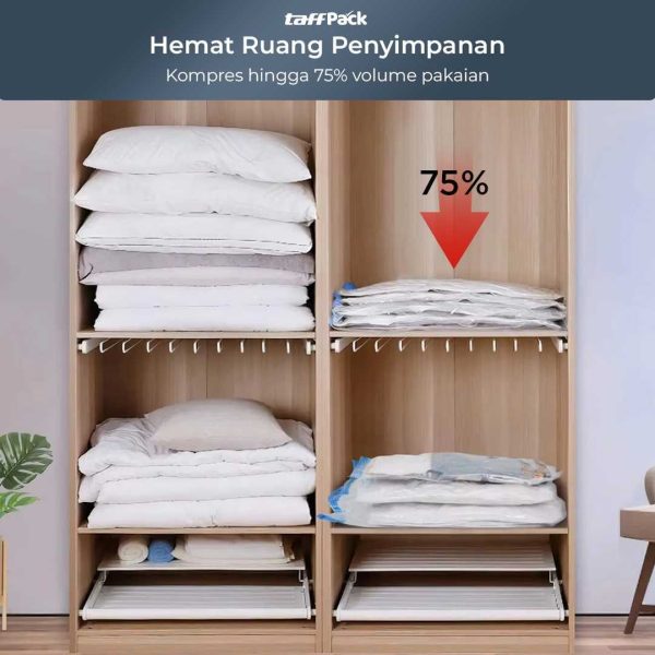 TaffPACK Kantong Plastik Vacuum Sealer Storage Bag 5 PCS - ZKD002