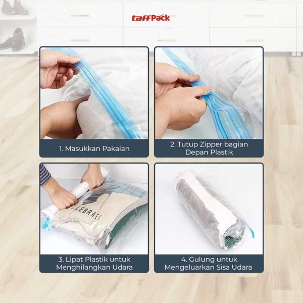 TaffPACK Kantong Plastik Vacuum Sealer Storage Bag 5 PCS - ZKD002