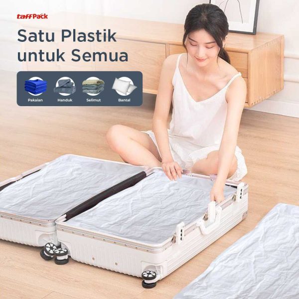 TaffPACK Kantong Plastik Pakaian Vacuum Compression Bag 12PCS - WH021