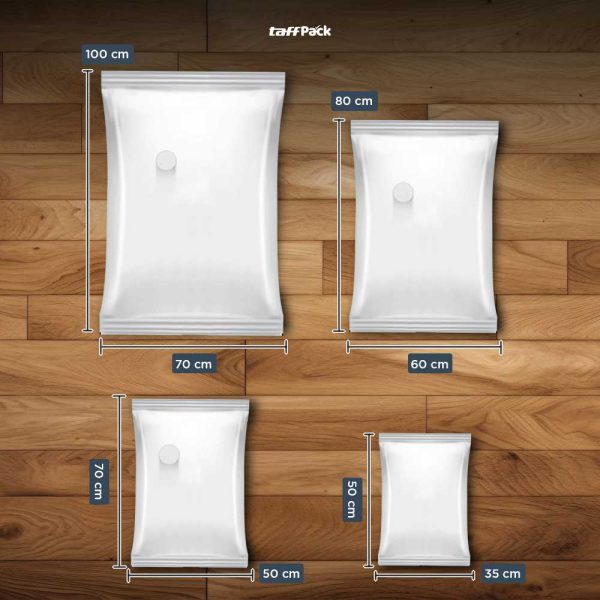 TaffPACK Kantong Plastik Pakaian Vacuum Compression Bag 12PCS - WH021