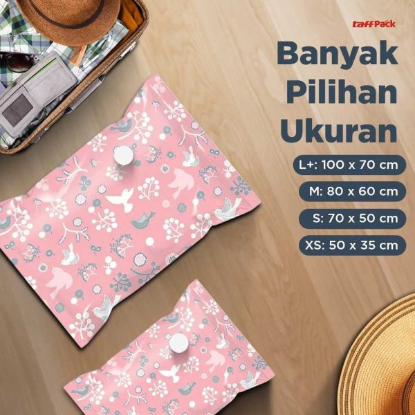 TaffPACK Kantong Vacuum Pakaian Plastic Storage with Hand Pump