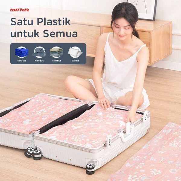 TaffPACK Kantong Vacuum Pakaian Plastic Storage with Hand Pump