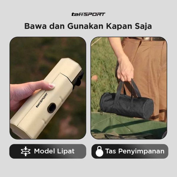 TaffSPORT Kompor Gas Portable Foldable Stove Windproof Adjustable 26cm - OG-26