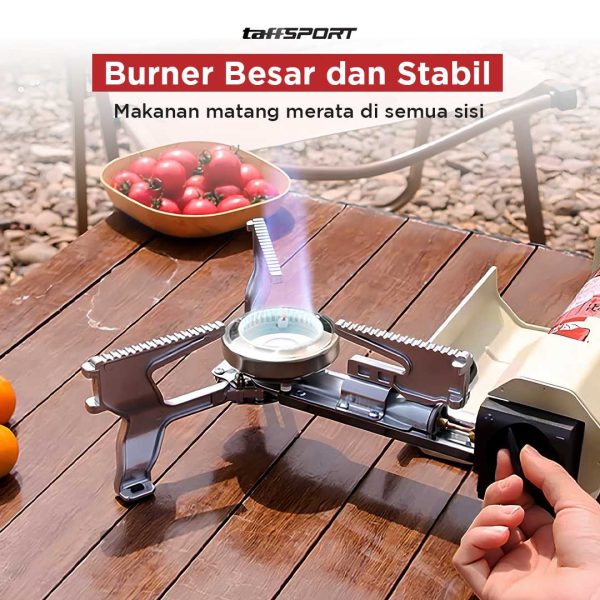 TaffSPORT Kompor Gas Portable Foldable Stove Windproof Adjustable 26cm - OG-26