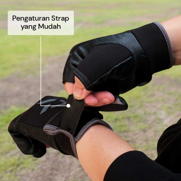TaffSPORT Sarung Tangan Mancing Breathable Glove Half Finger 1 Pair - DW-GRTX