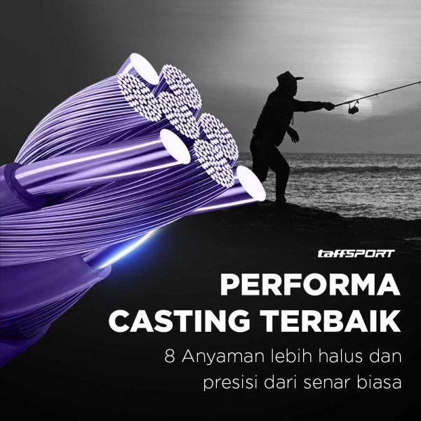 TaffSPORT Senar Tali Pancing PE Braided Fishing Line 100M - X8
