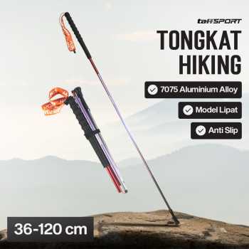taffsport-tongkat-hiking-lipat-trekking-pole-aluminium-alloy-120-cm-z1802 TaffSPORT Tongkat Hiking Lipat Trekking Pole Aluminium Alloy 1.2 M - Z1802