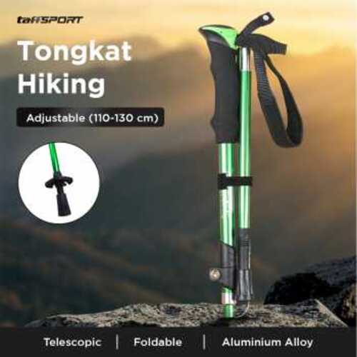 taffsport-tongkat-hiking-lipat-trekking-pole-aluminium-alloy-130cm-tf13 (4) TaffSPORT Tongkat Hiking Trekking Pole 5 Section 130cm Foldable 36cm - TF13