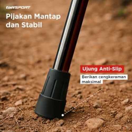 taffsport-tongkat-hiking-lipat-trekking-pole-aluminium-alloy-925cm-z4 (8) TaffSPORT Tongkat Hiking Trekking Pole Telescopic 4 Section Foldable - Z4